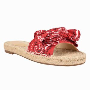 Nine West Bow Espadrille Slides - Red - Ireland (JV7286394)